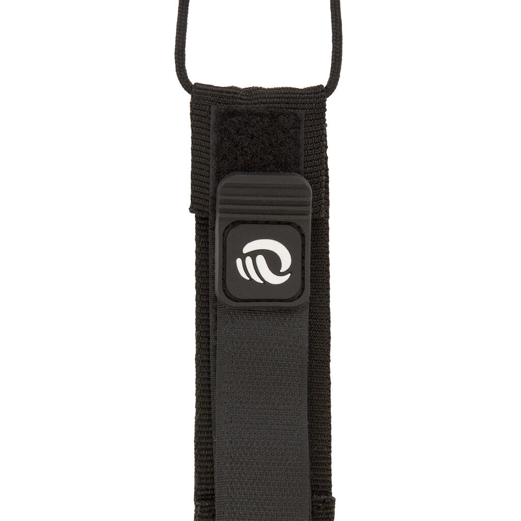 Leash surf  6' (183 cm )  diamètre 7mm  noir