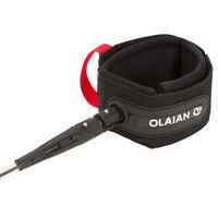 Leash Surf Olaian Negro 6' (183 cm) Diámetro 7 mm