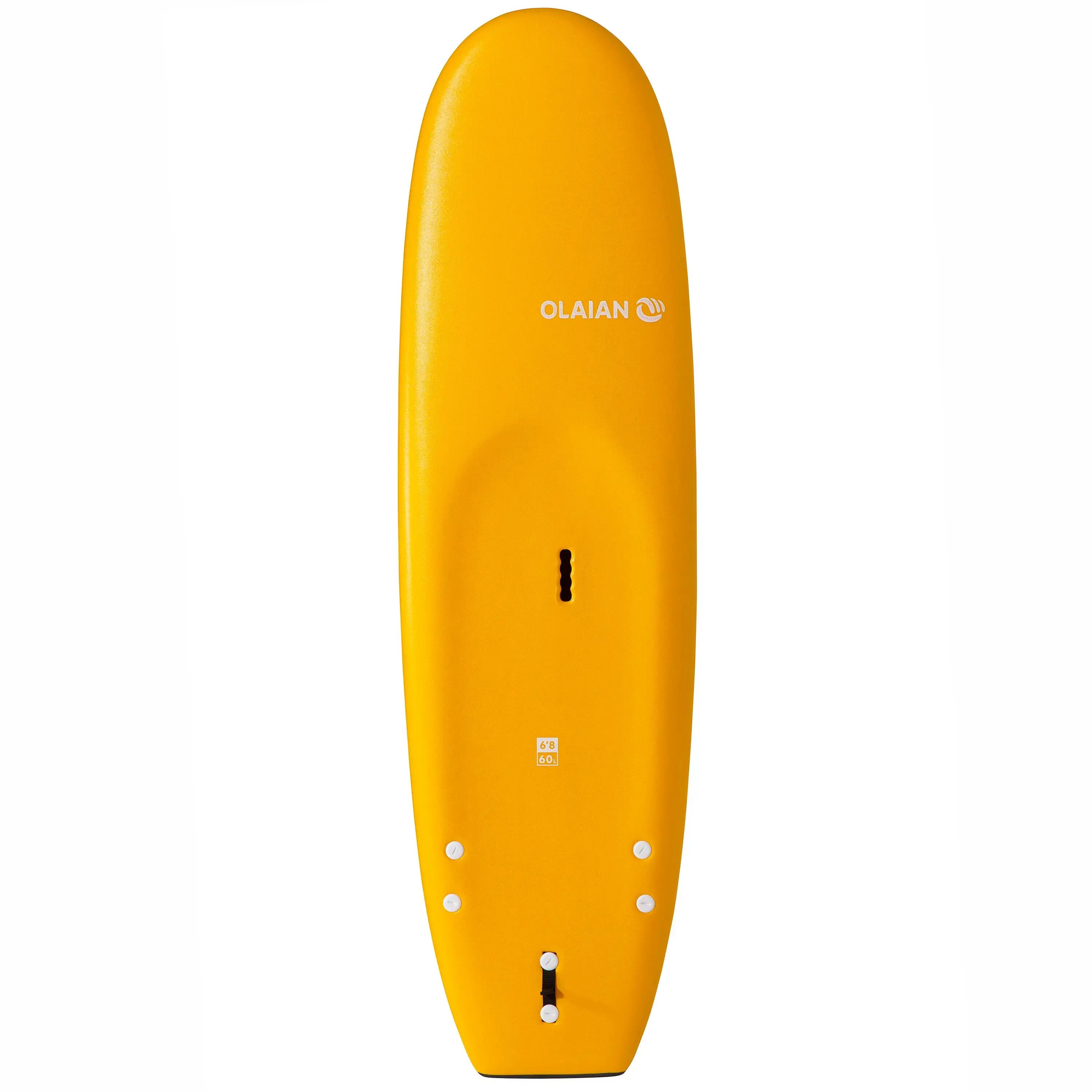 Tabla de surf goma 100 6'8" incluye leash y 3 quillas 2/24