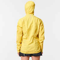 Women's Running & Trail Running Waterproof Jacket KIPRUN Run 500 Rain - Yellow