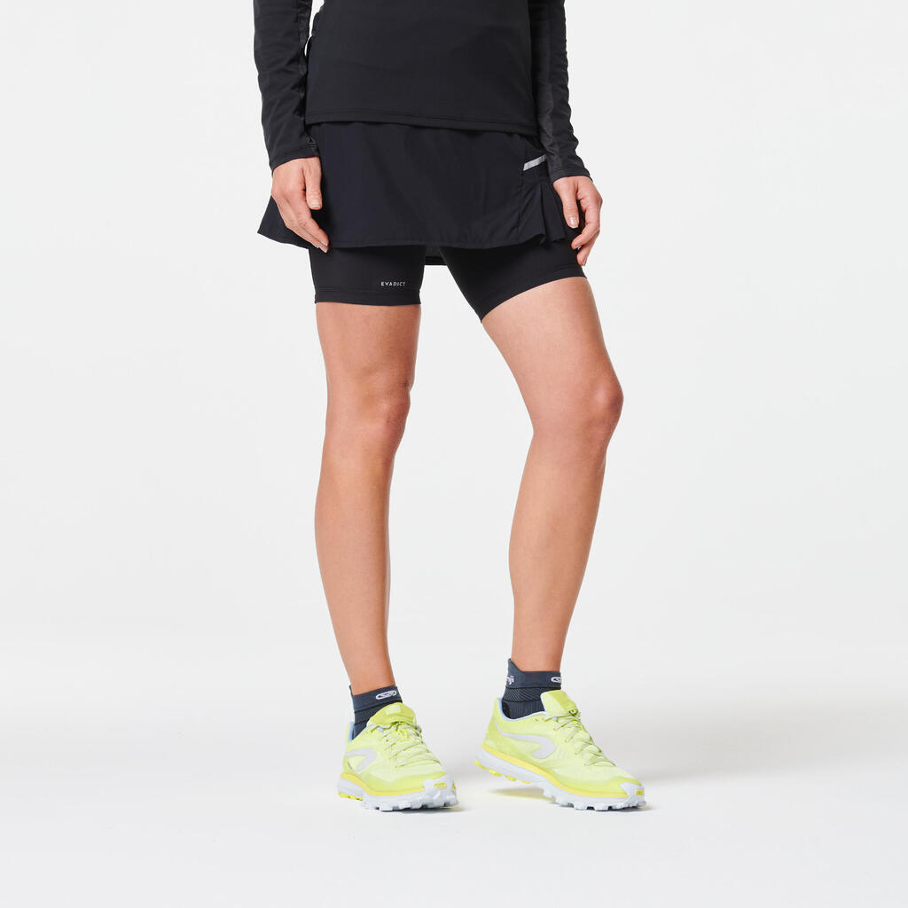 WOMEN'S TRAIL RUNNING SKORT - BLACK