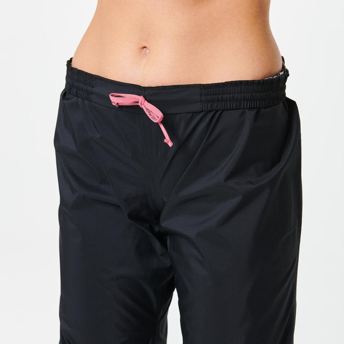 Women's Running Trail Waterproof Pants Black Decathlon