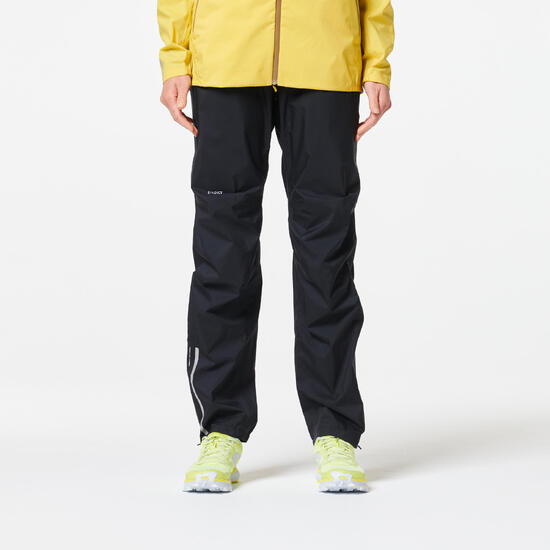 Lauf-Regenhose Trailrunning Damen wasserdicht - Run 900 Rain schwarz