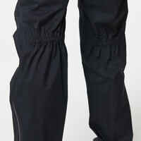 WOMEN'S TRAIL RUNNING WATERPROOF TROUSERS - BLACK