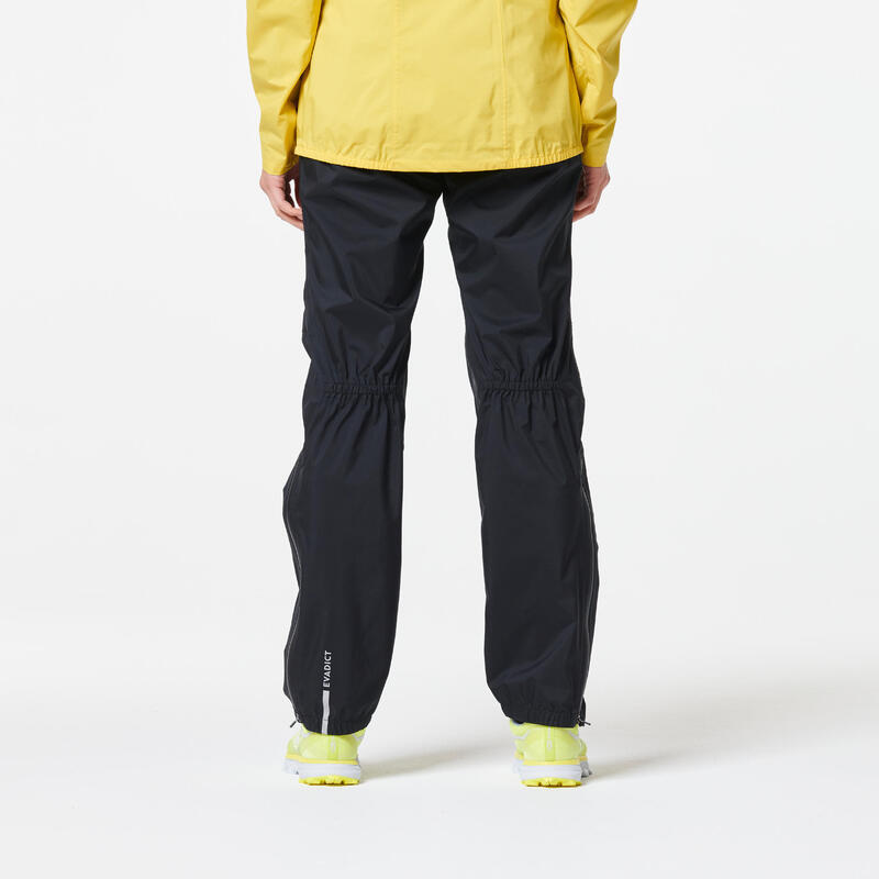 Lauf-Regenhose Trailrunning Damen wasserdicht - Run 900 schwarz