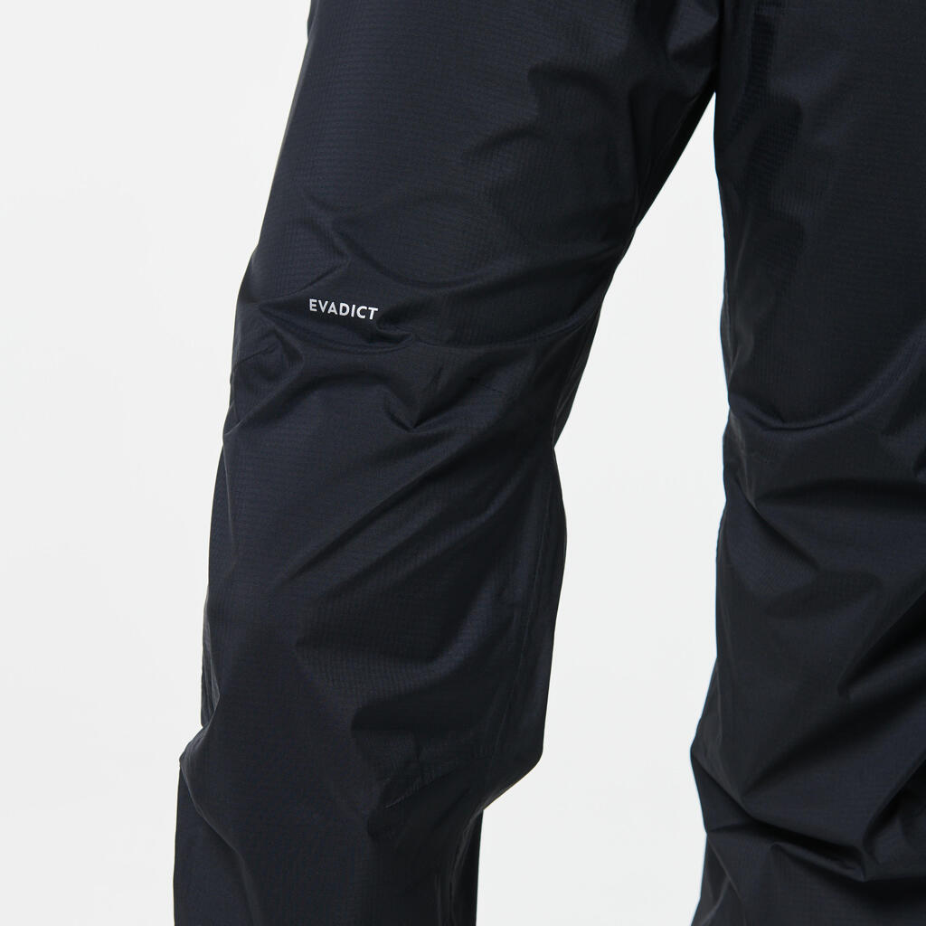 Women's Running & Trail Running Waterproof Trousers-KIPRUN Run 900 Rain-Black