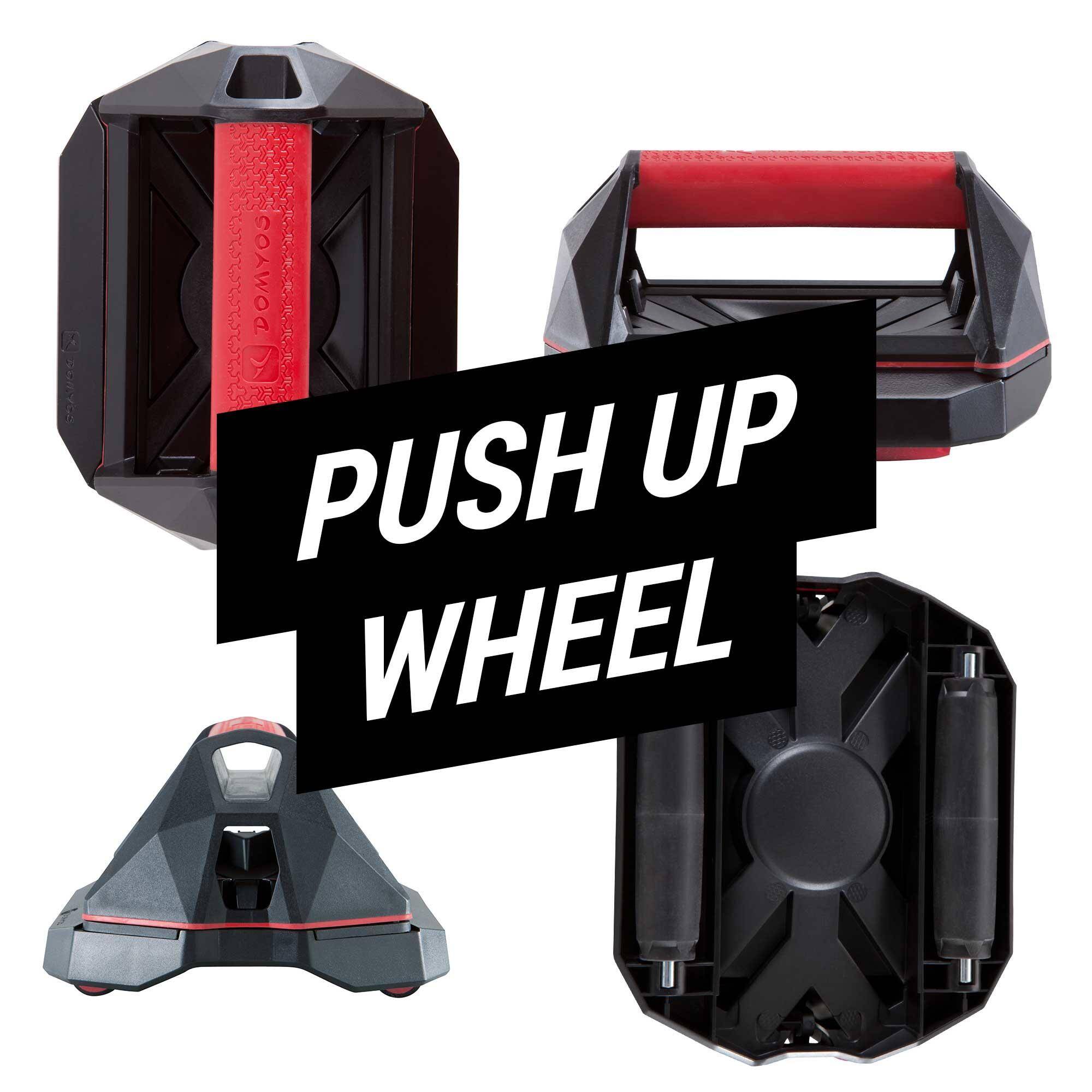 Versatile Cross Training Push-Up Wheel Grips - Red/Black -  3