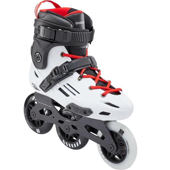 Freeride Rollers Adult Hardboot Freeskate Skates MF900 White Decathlon