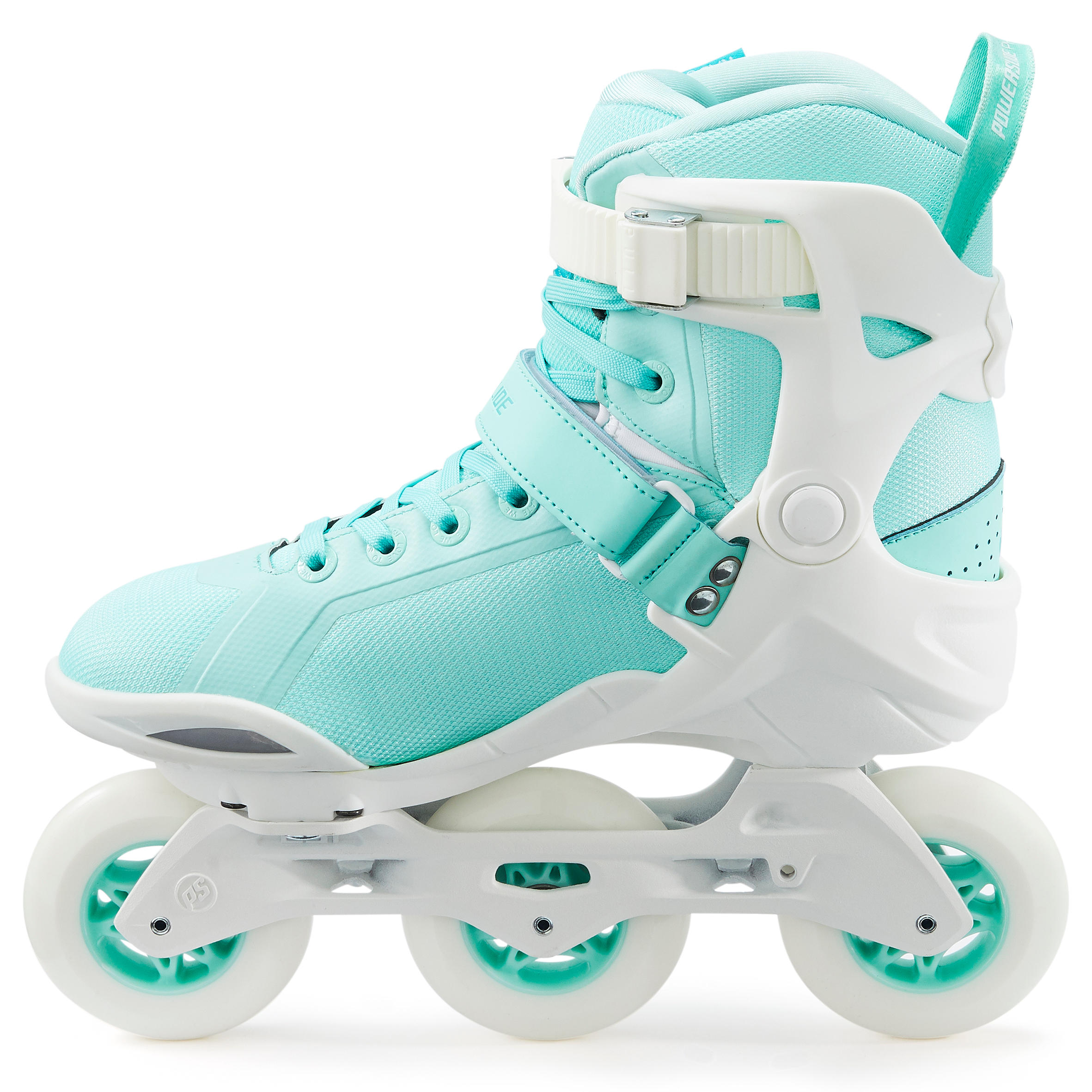 Adult Women's 3x90mm Powerslide Inline Skates Phuzion Radon - White/Light Green 3/10