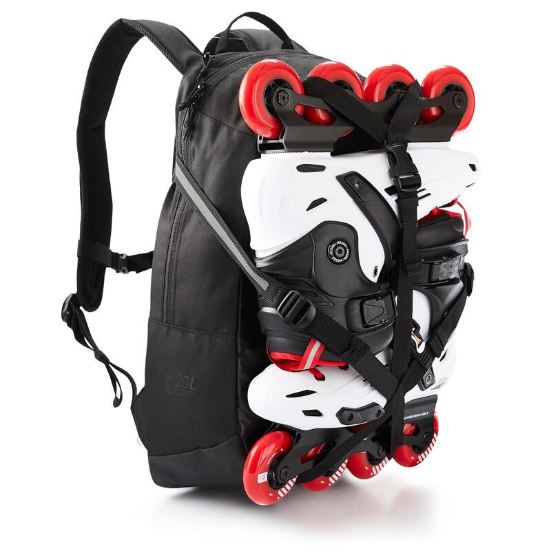 PRODUCTO OCASIÓN: Mochila Patines Oxelo BP100 Negro 20 Litros