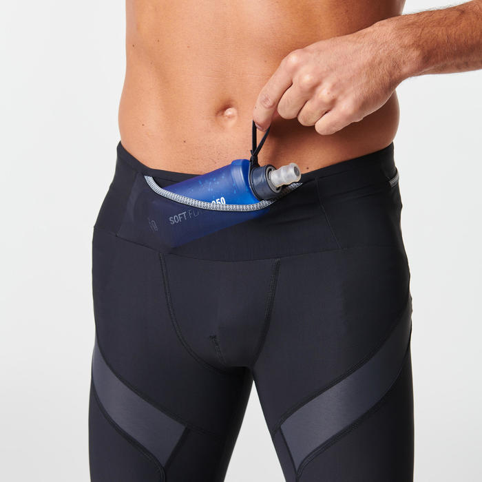 Download Men's Trail Running Tight Compression Shorts - black grey ...