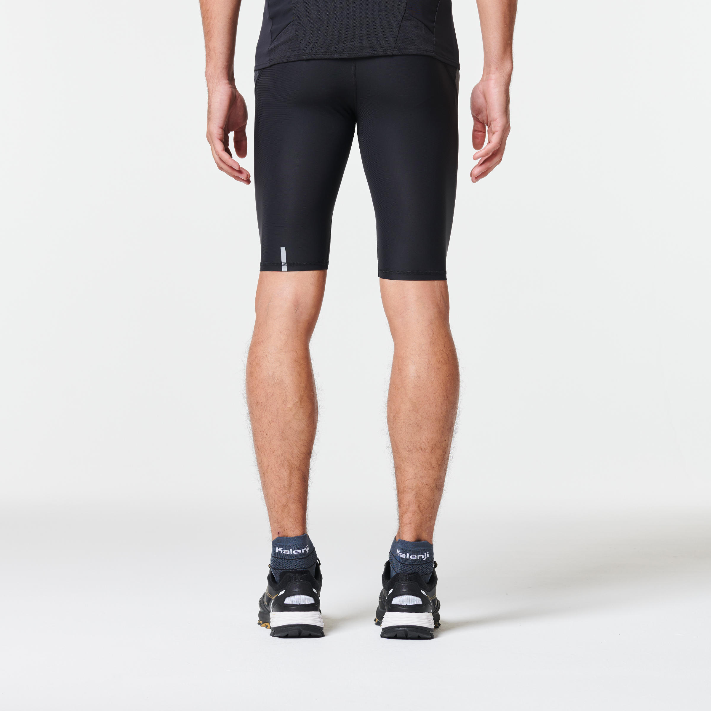 Men's Trail Running Tight Compression Shorts - black grey 11/19
