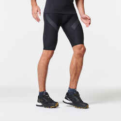 Men's Trail Running Tight Compression Shorts - black grey