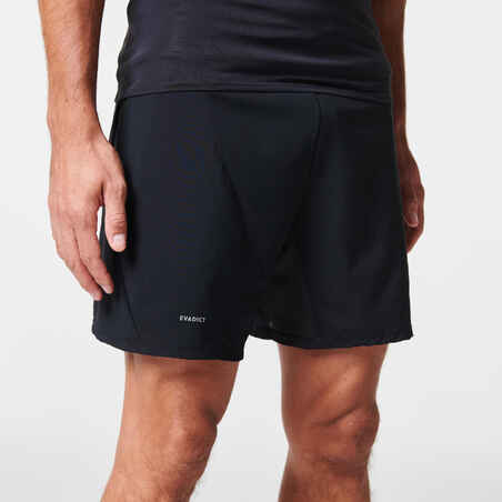 Pantalón Corto Trail Running Hombre Negro Holgado