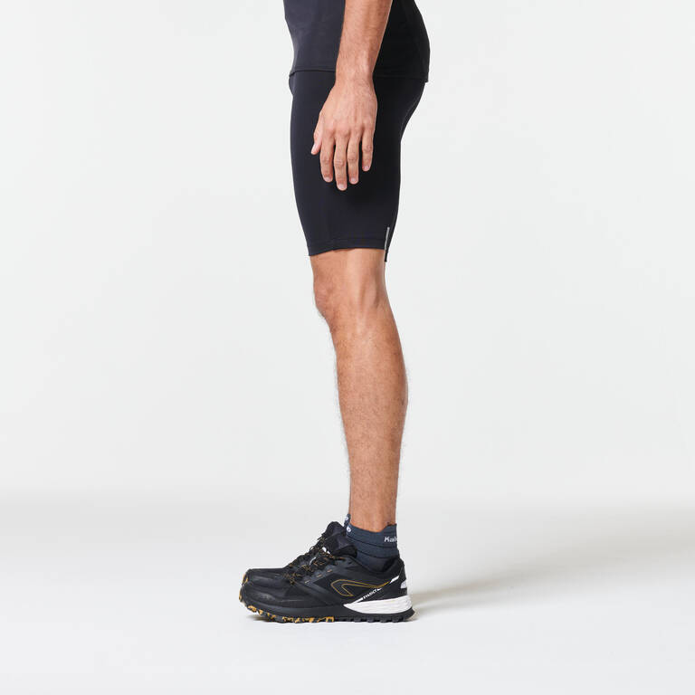 MEN'S TRAIL RUNNING TIGHT SHORTS - BLACK/BRONZE