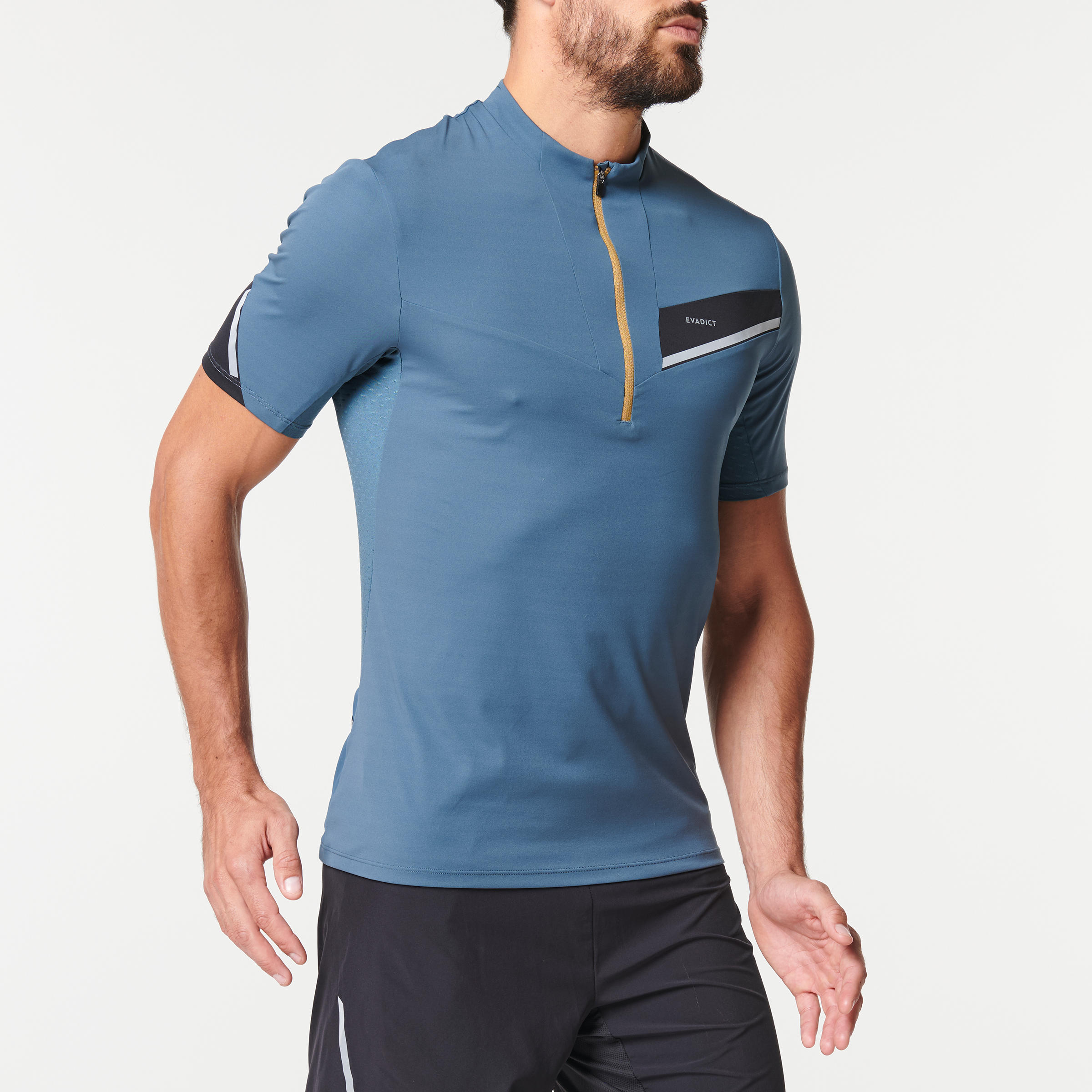 MEN'S TRAIL RUNNING SHORT-SLEEVED T-SHIRT - GREY/BLACK 2/20