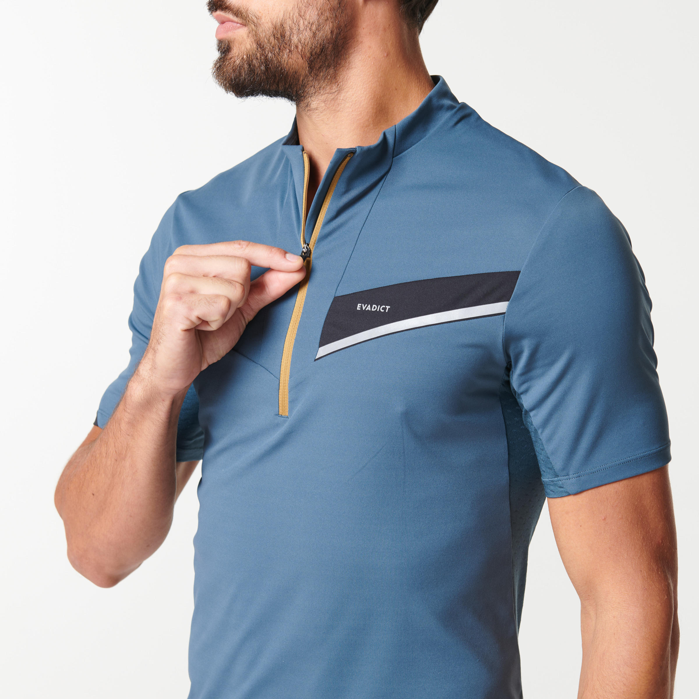 MEN'S TRAIL RUNNING SHORT-SLEEVED T-SHIRT - GREY/BLACK 4/20