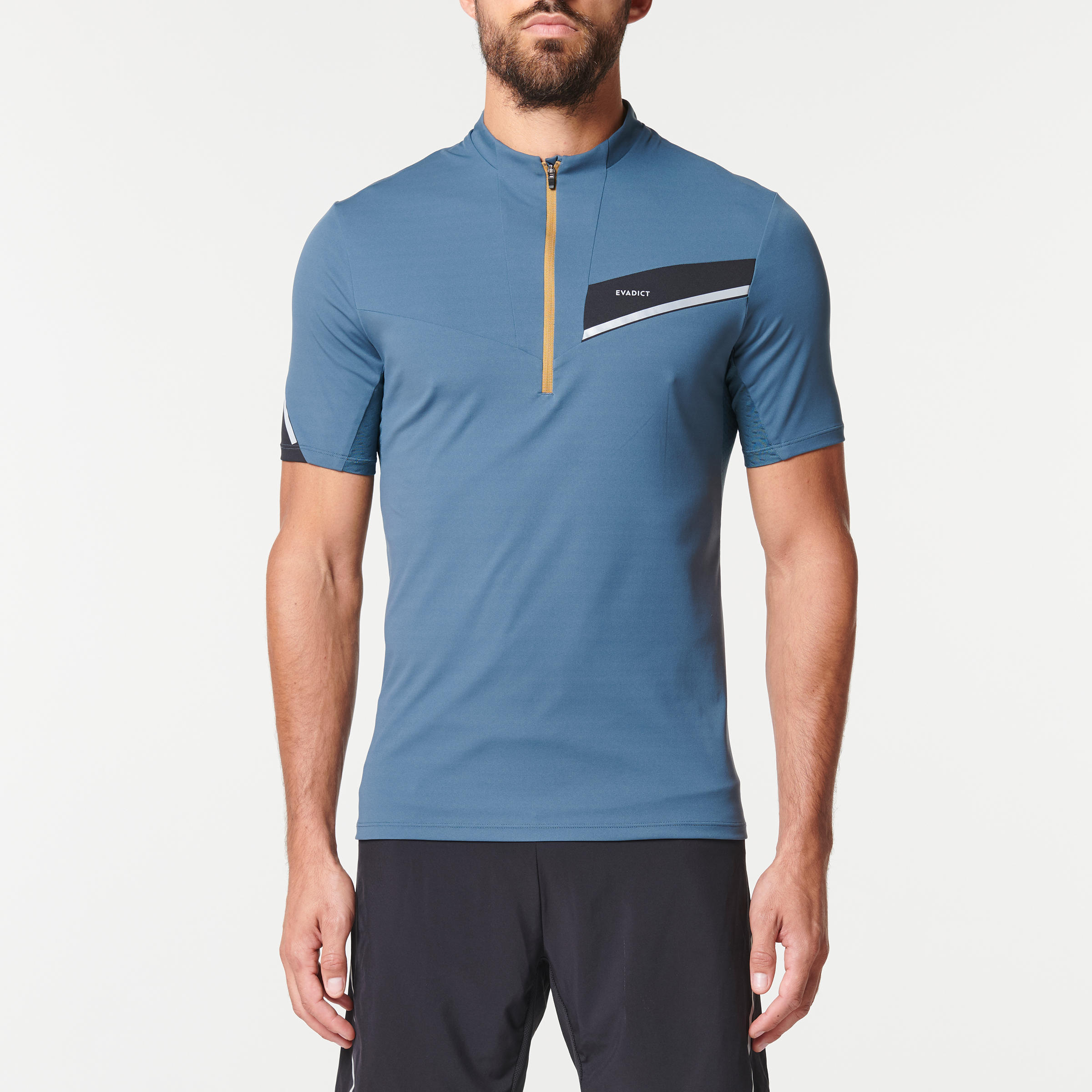 MEN'S TRAIL RUNNING SHORT-SLEEVED T-SHIRT - GREY/BLACK 6/20