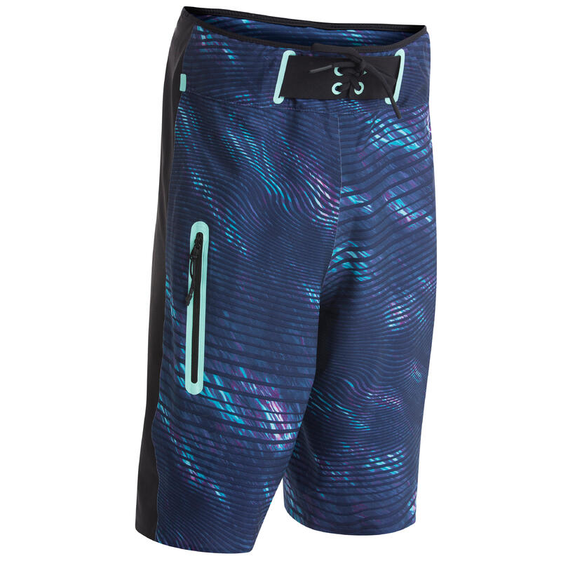 Boardshorts Surfen Jungen 900 Tween blau