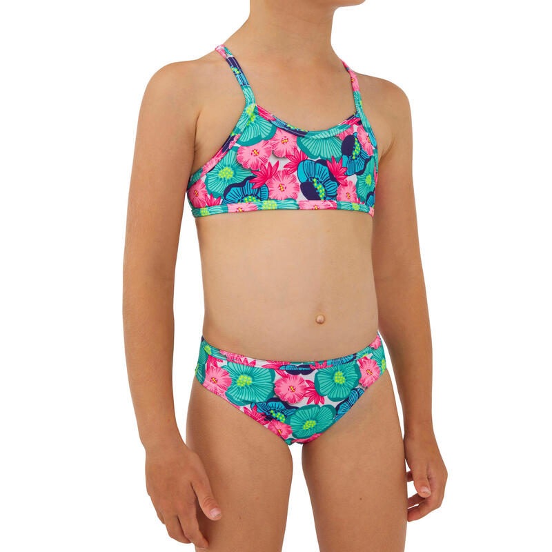 Bikini voor surfen meisjes Boni 100 turquoise