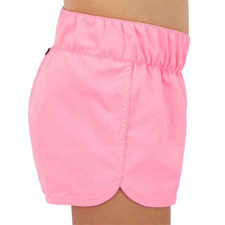 GIRL'S SURF SWIMSHORTS KINA 100 PINK