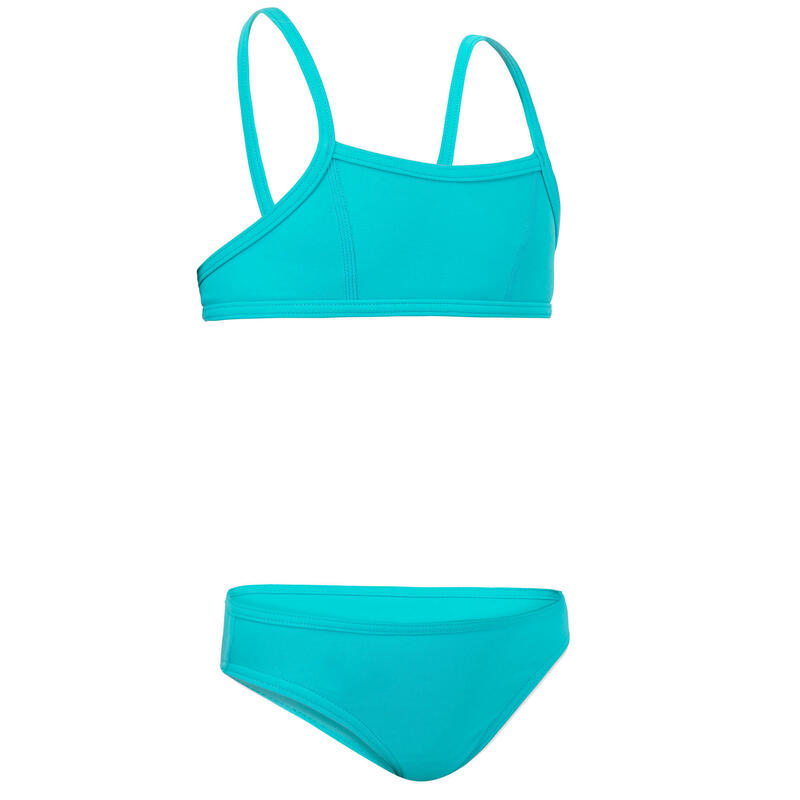 maillot de bain 2 pièces SURF FILLE BRASSIERE TURQUOISE BALI 100