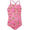Jednodijelni kupaći kostim za surfanje 100 Hanalei za djevojčice ružičasti 