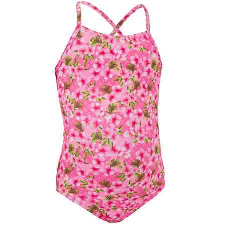 Vientisas maudymosi kostiumėlis „Hanalei 100“, fluorescencinis rožinis