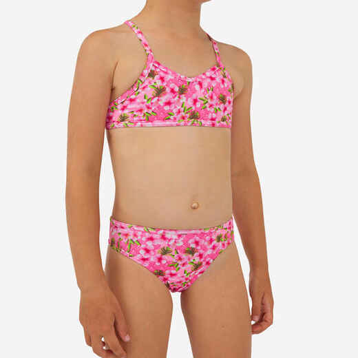 
      Dvodijelni kupaći kostim za surfanje Boni 100 za djevojčice ružičasti
  
