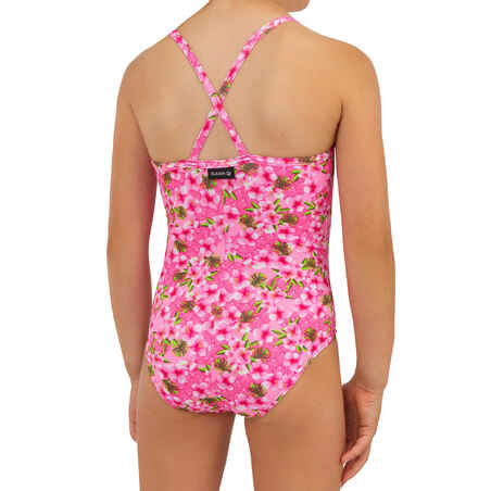 Vientisas maudymosi kostiumėlis „Hanalei 100“, fluorescencinis rožinis