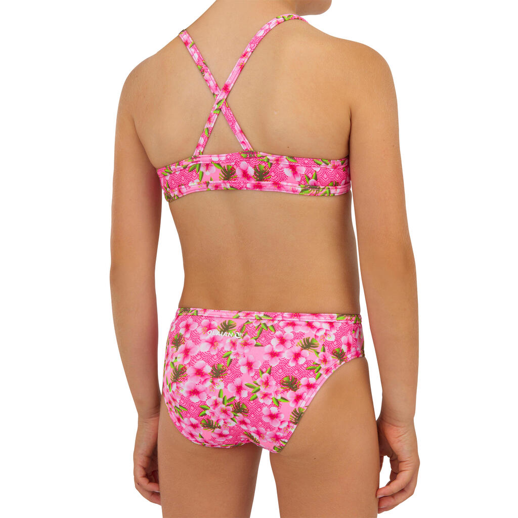 Meiteņu divdaļīgais bikini peldkostīms “Boni 100”, rozā