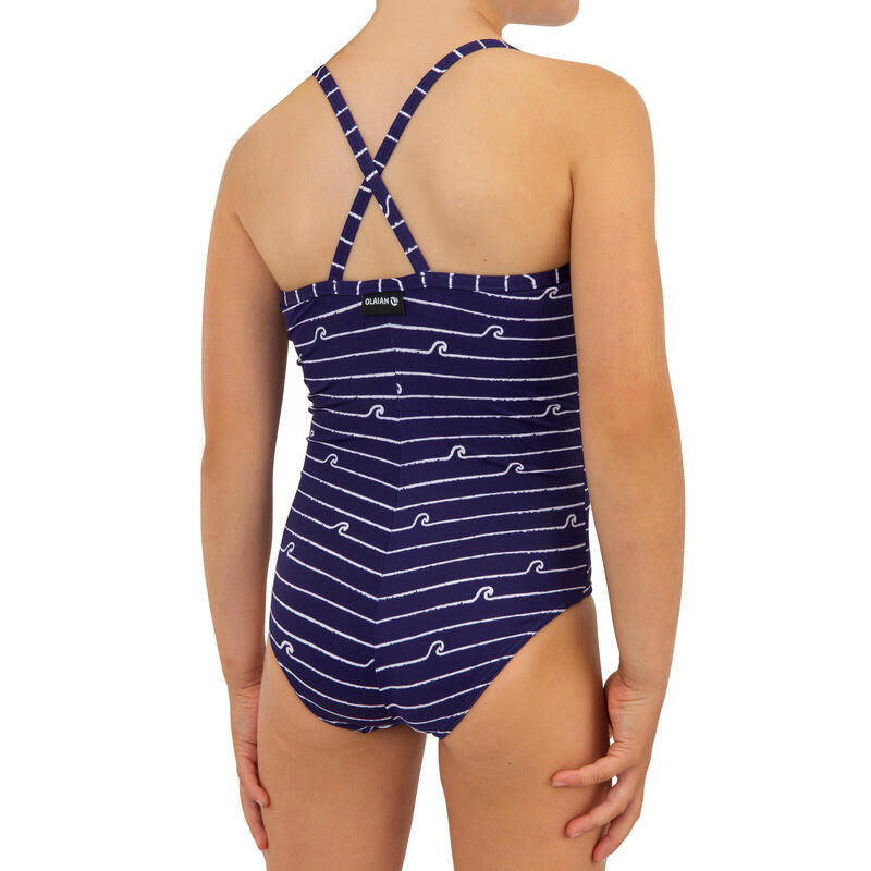 MAILLOT DE BAIN SURF FILLETTE VIOLET HANALEI 100