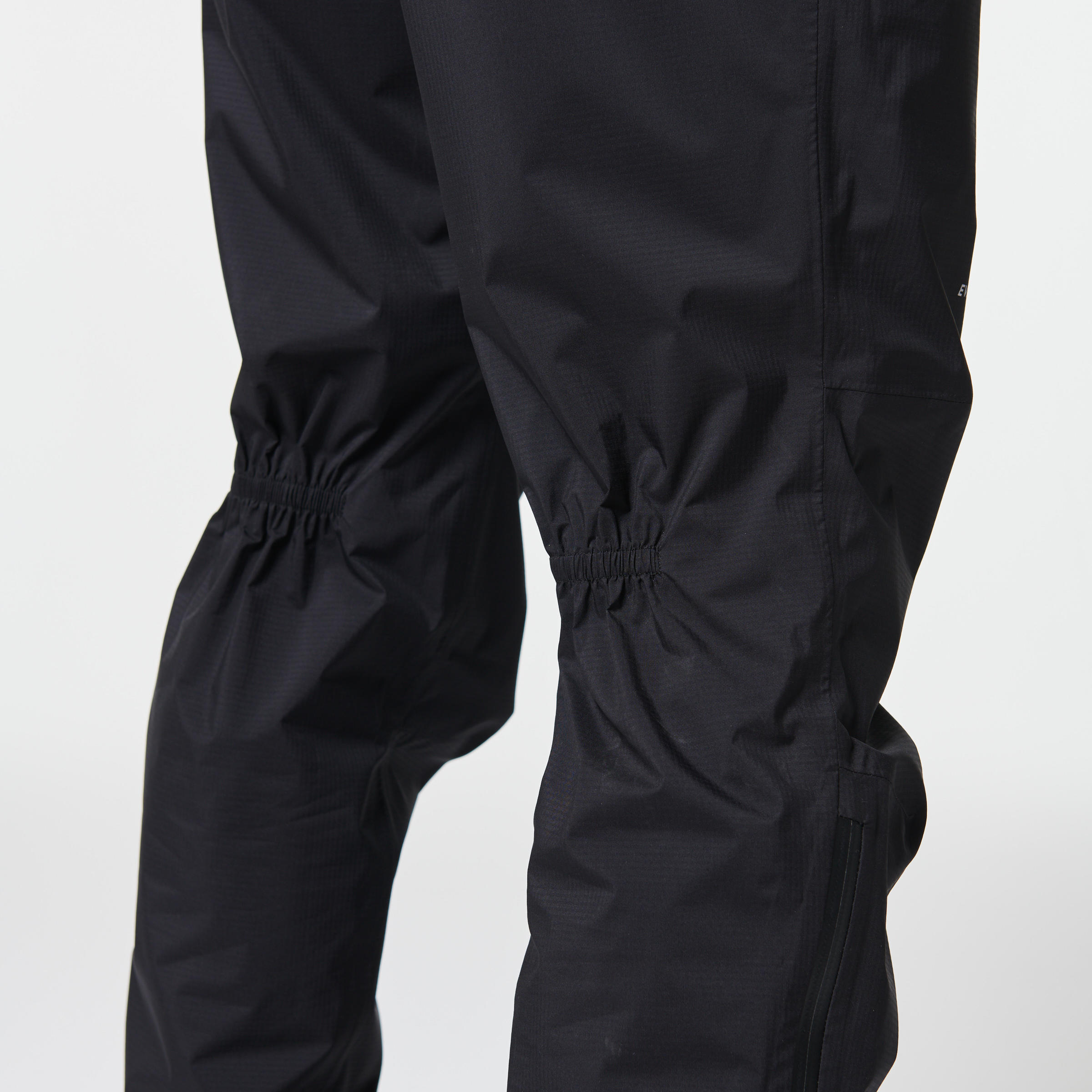 MEN'S TRAIL RUNNIG WATERPROOF RAIN TROUSERS - BLACK - KIPRUN