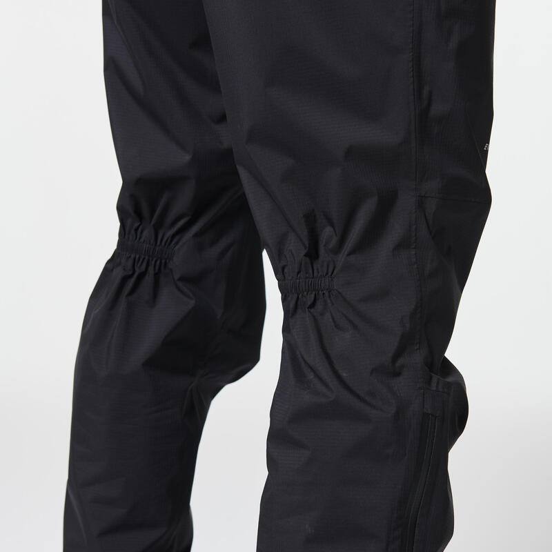 PANTALON IMPERMEABLE PLUIE DE TRAIL RUNNING HOMME NOIR