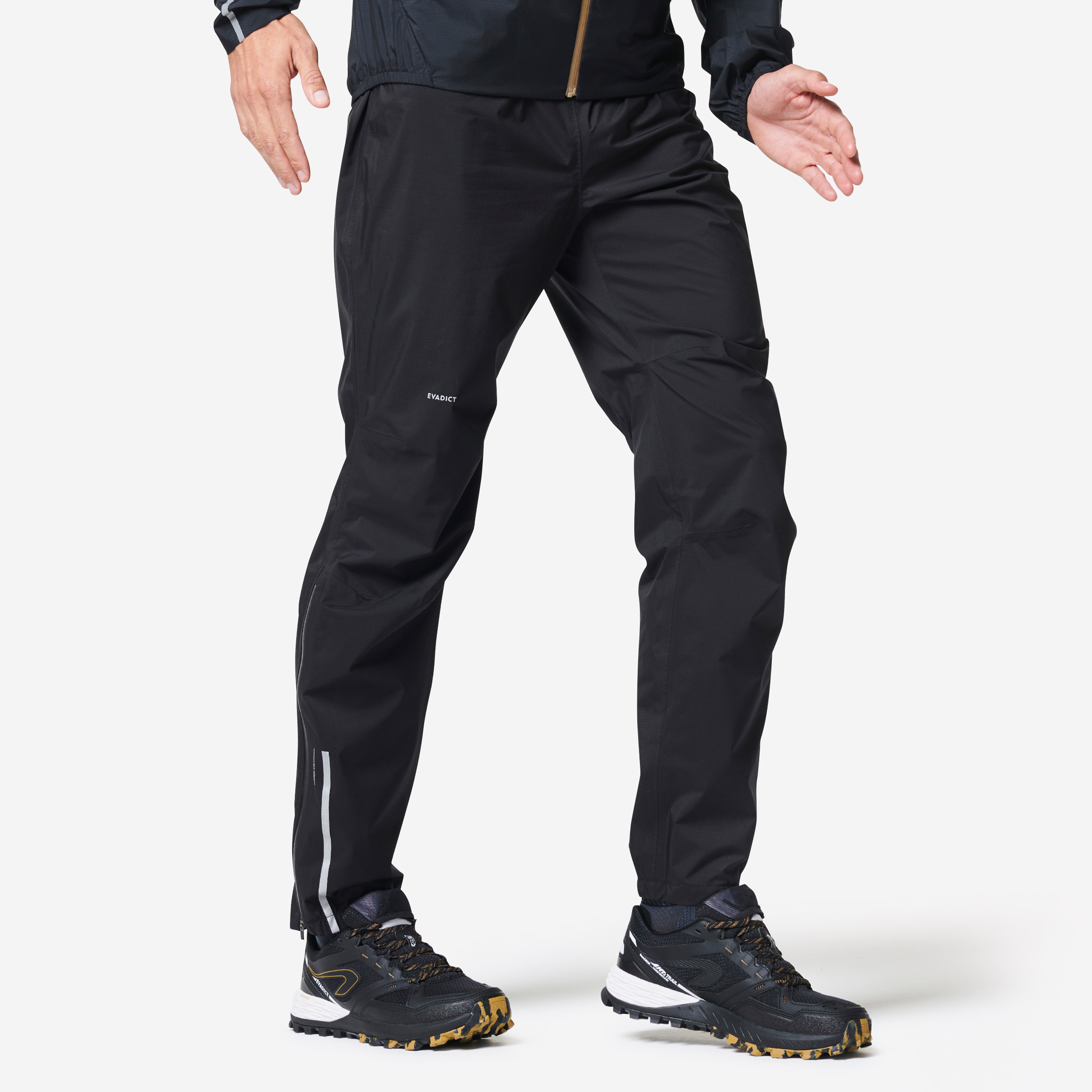 Pantalon de running & trail running imperméable homme - kiprun run 900 rain noir - Textile athlétisme - Kalenji- Clubs - Entreprises - Collectivités - Associations