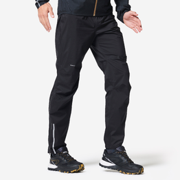 Pantalon de running &amp; trail running imperméable Homme - KIPRUN Run 900 Rain Noir