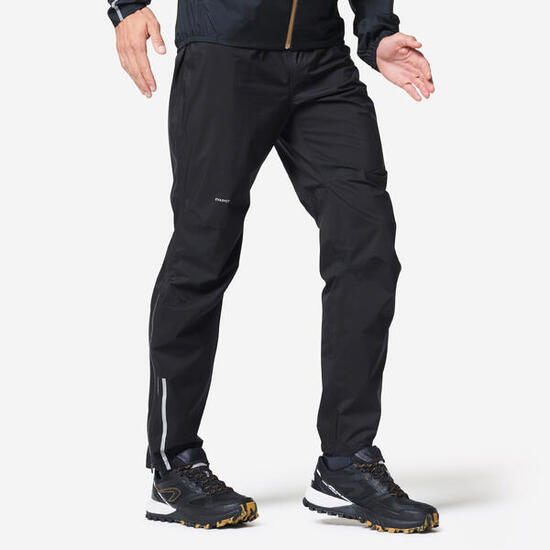 Pantalon de running & trail running imperméable Homme - KIPRUN Run 900 Rain Noir