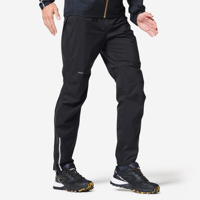 Lauf-Regenhose Trailrunning Herren wasserdicht - Run 900 Rain schwarz