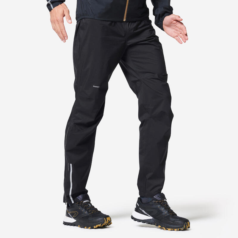 Pánské nepromokavé kalhoty na trailový běh černé 