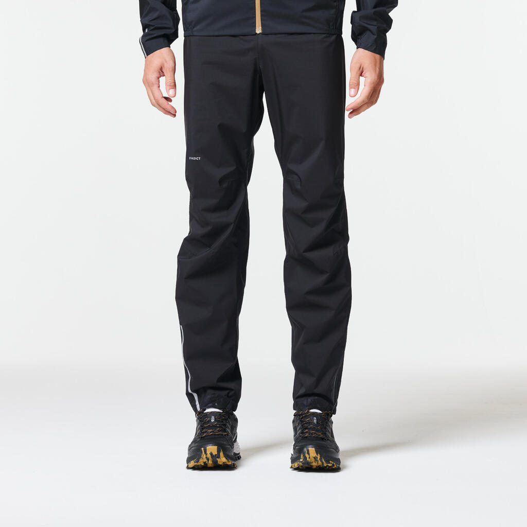 Men's Running & Trail Running Waterproof Trousers - KIPRUN Run 900 Rain - Black
