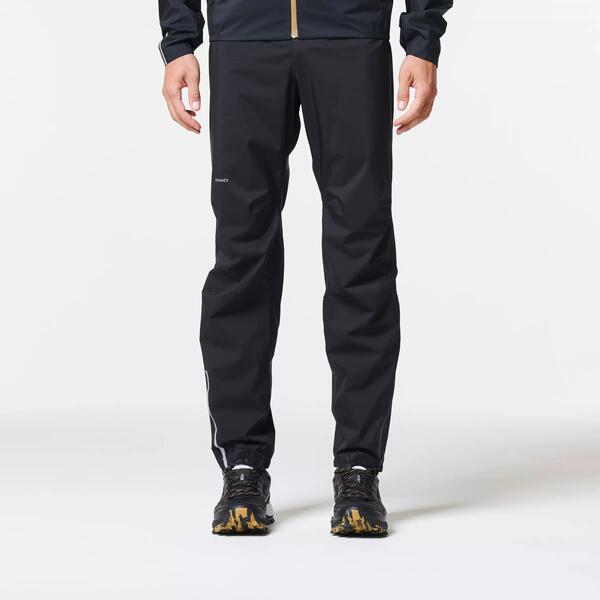 KIPRUN Pantalón running y trail running impermeable Hombre - KIPRUN Run 900 Rain Negro