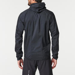 Veste impermeable de running trail running Homme KIPRUN Run 500 Rain Noire KIPRUN Decathlon