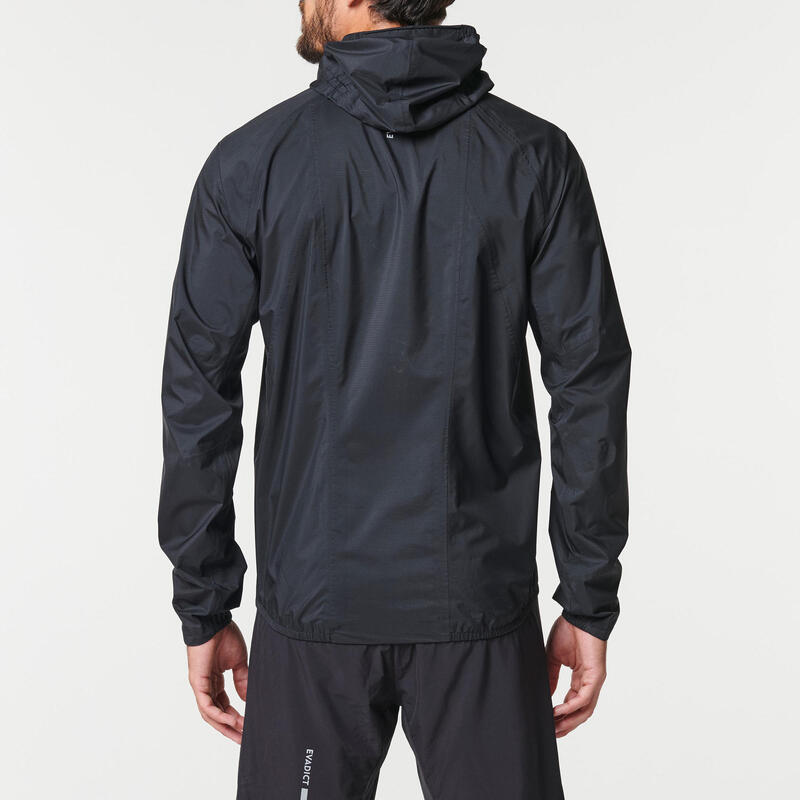 Lauf-Regenjacke Trail Herren schwarz/bronze