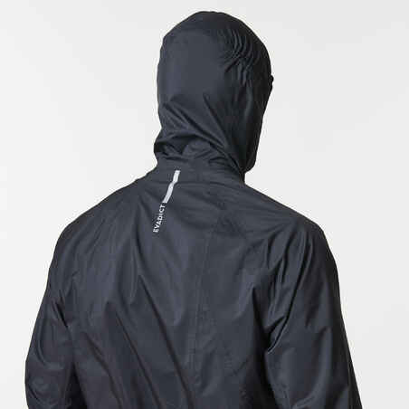 Men's Running & Trail Running Waterproof Jacket - KIPRUN Run 500 Rain - Black