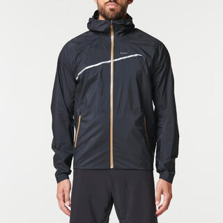 KIPRUN Giacca impermeabile running e trail uomo RUN 500 RAIN nera