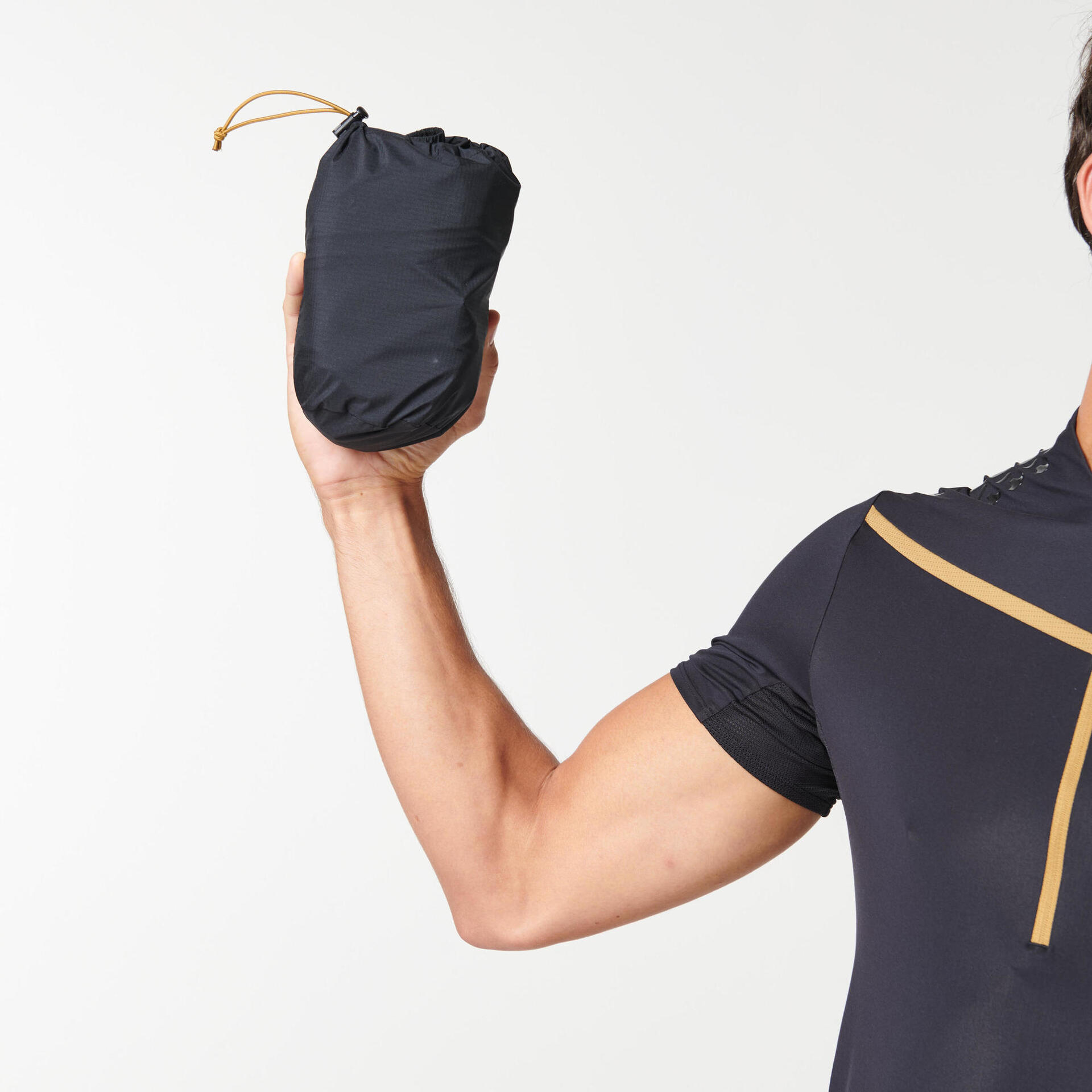 Men's Trail Running Waterproof Jacket Black