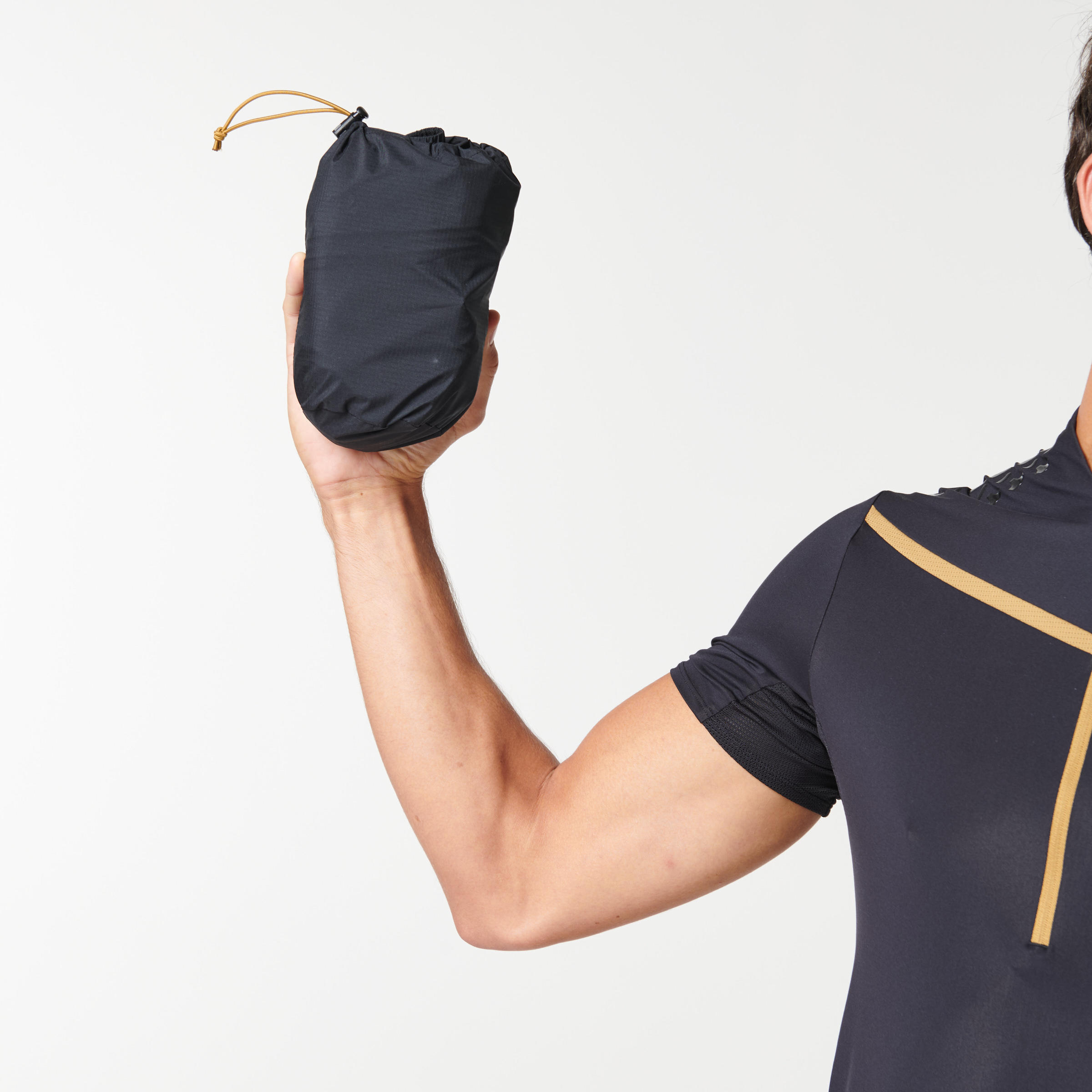 Men's Trail Running Waterproof Jacket Black