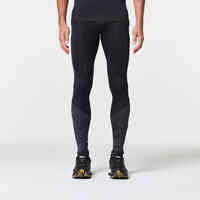 MEN'S TRAIL RUNNING TIGHTS - BLACK/GREY