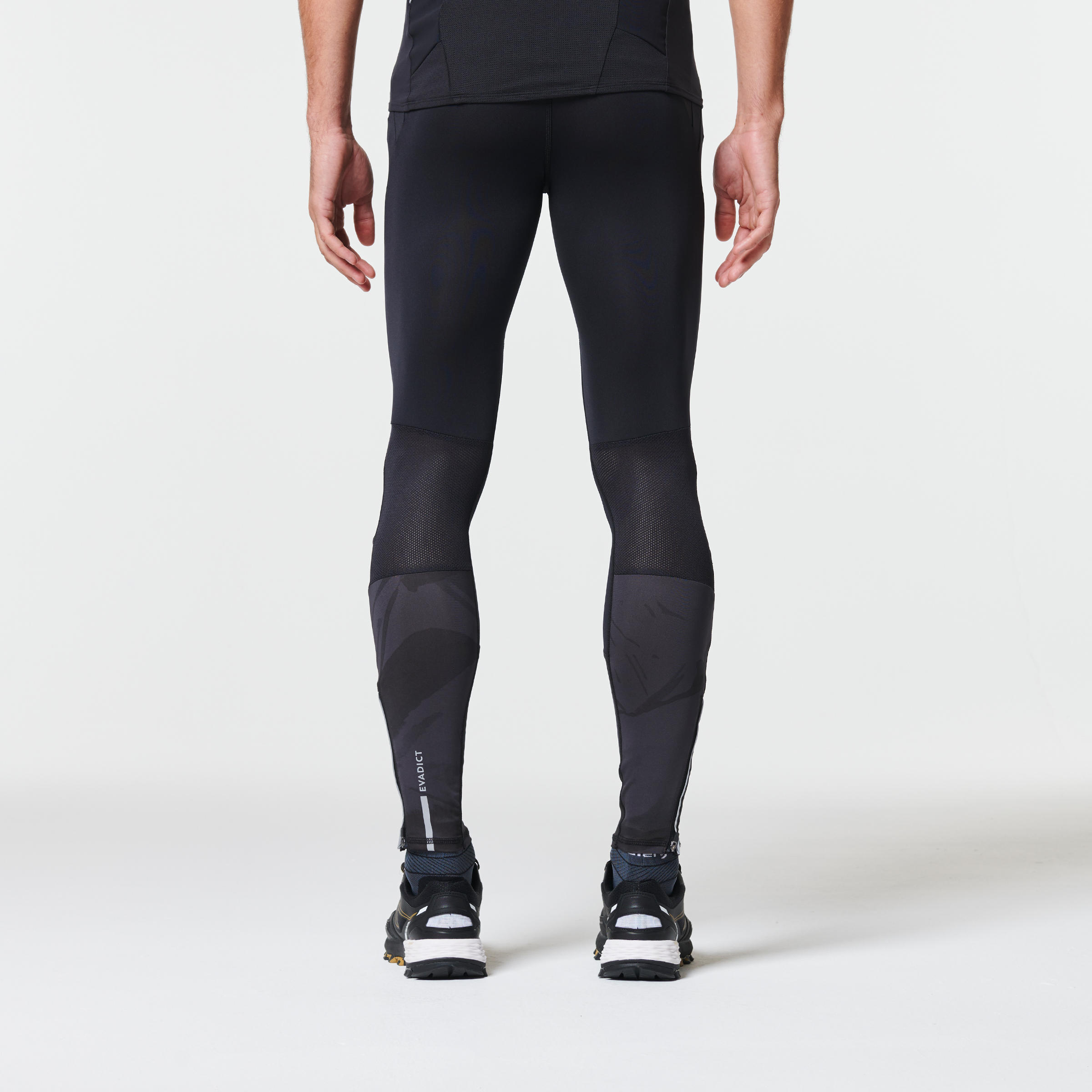 MEN'S TRAIL RUNNING TIGHTS - BLACK/GREY 5/12