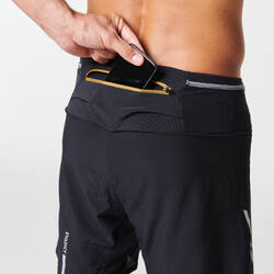 MEN'S TRAIL RUNNING TIGHT SHORTS COMFORT - BLACK